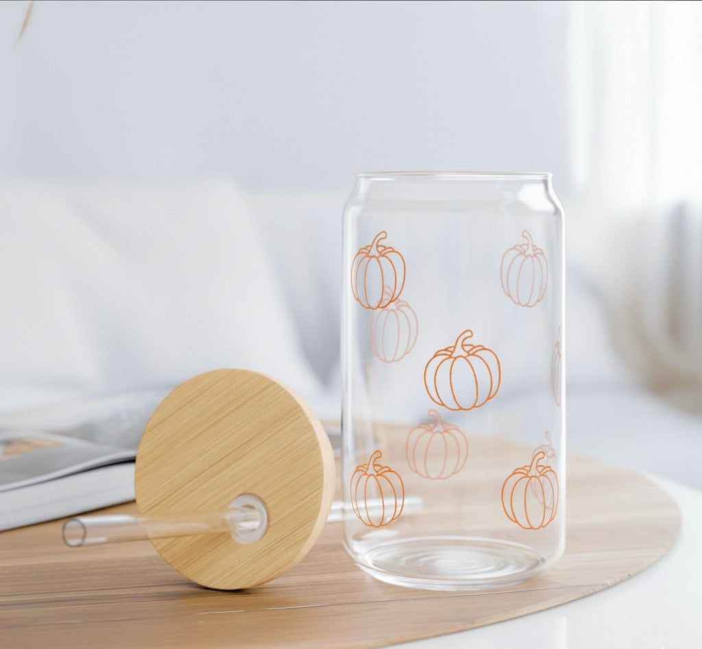 16 oz Minimalist Pumpkin Pattern Cup