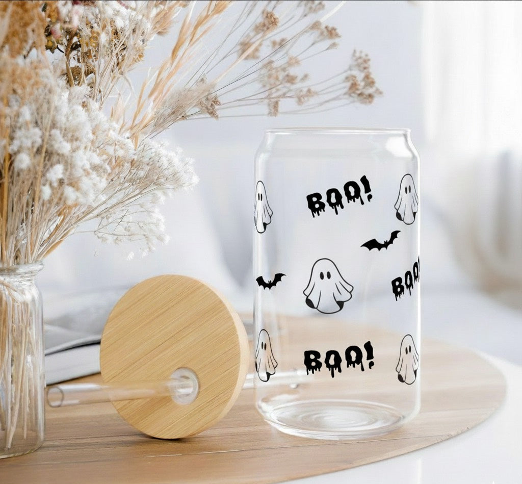 16 oz Spooky Pattern Can