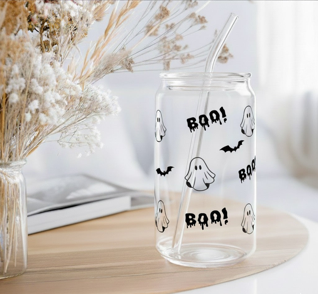 16 oz Spooky Pattern Can