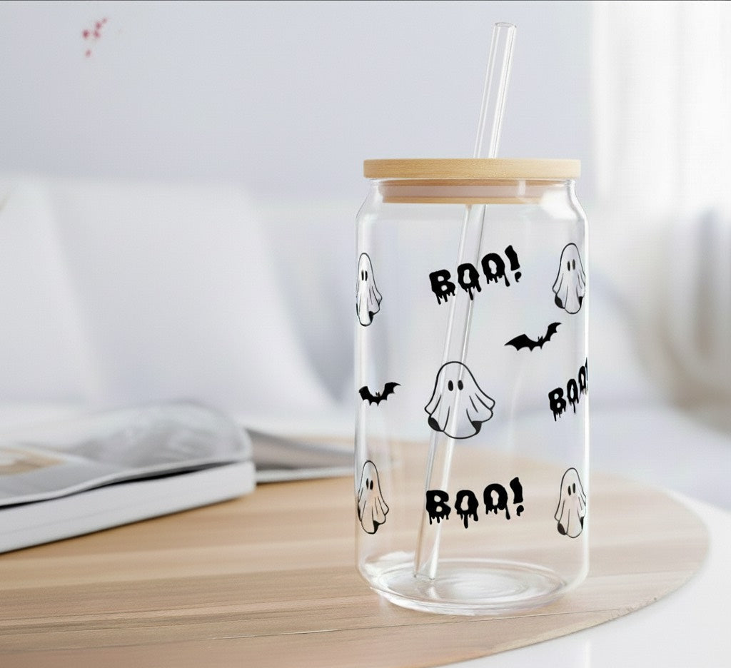 16 oz Spooky Pattern Can