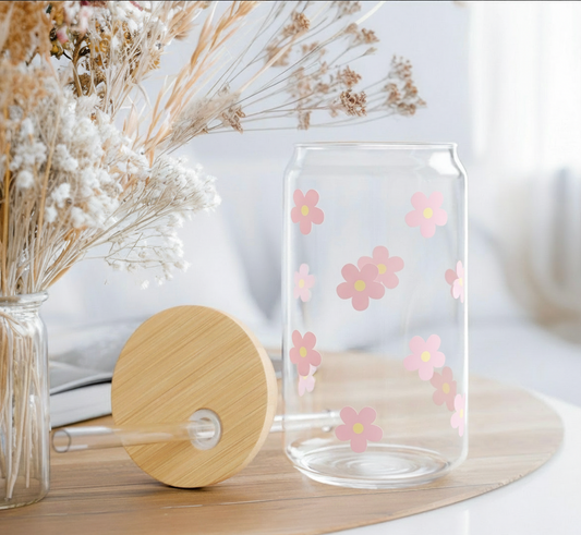 16 oz Flower pattern cup