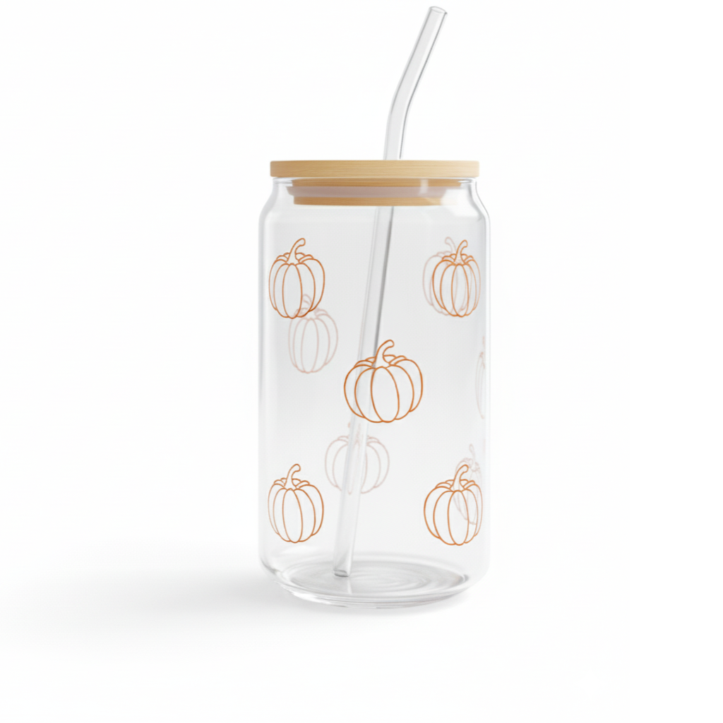 16 oz Minimalist Pumpkin Pattern Cup