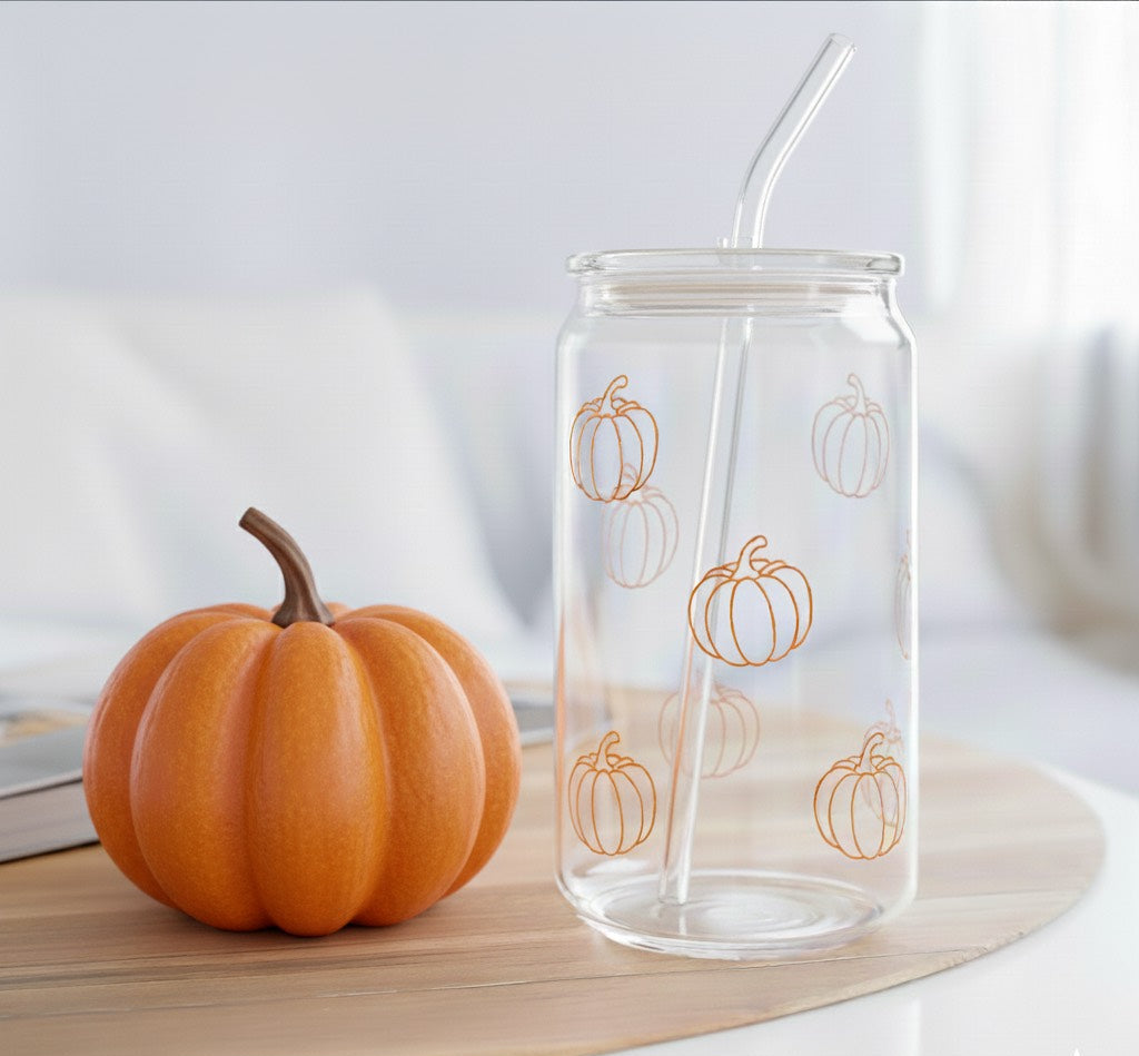 16 oz Minimalist Pumpkin Pattern Cup