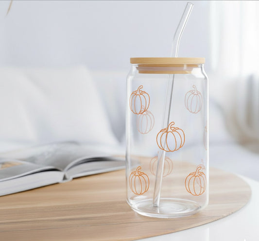16 oz Minimalist Pumpkin Pattern Cup