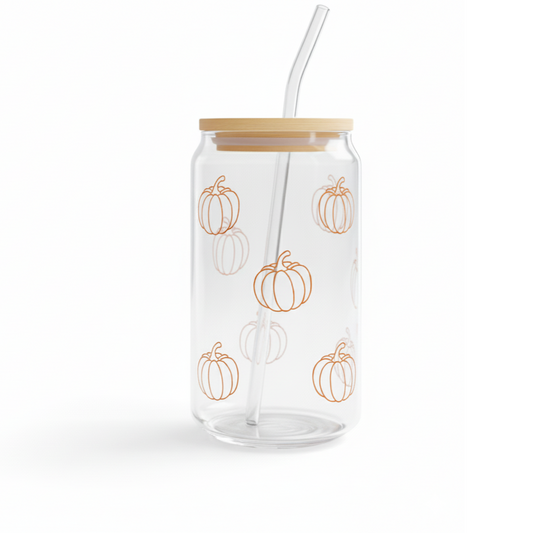 16 oz Minimalist Pumpkin Pattern Cup